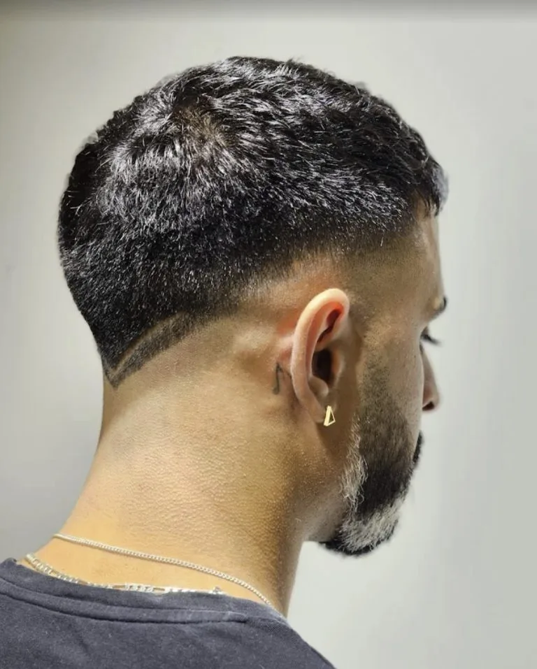 Men's skin fade haircut at Willow Road Barber Shop in Guelph
